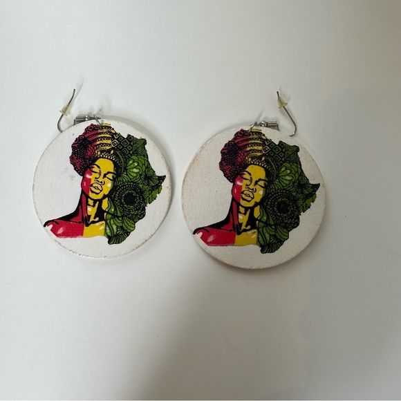 Set of 3 wooden earrings - Picture 6 of 15